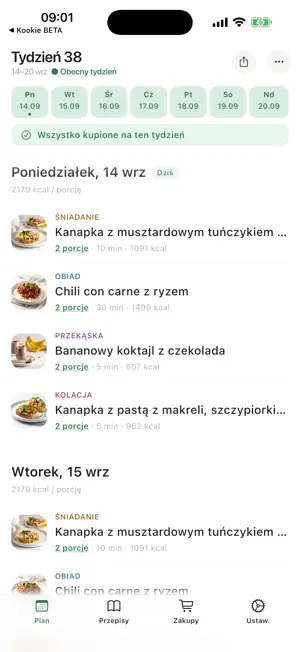 Kookie – planer posiłków screenshot 1