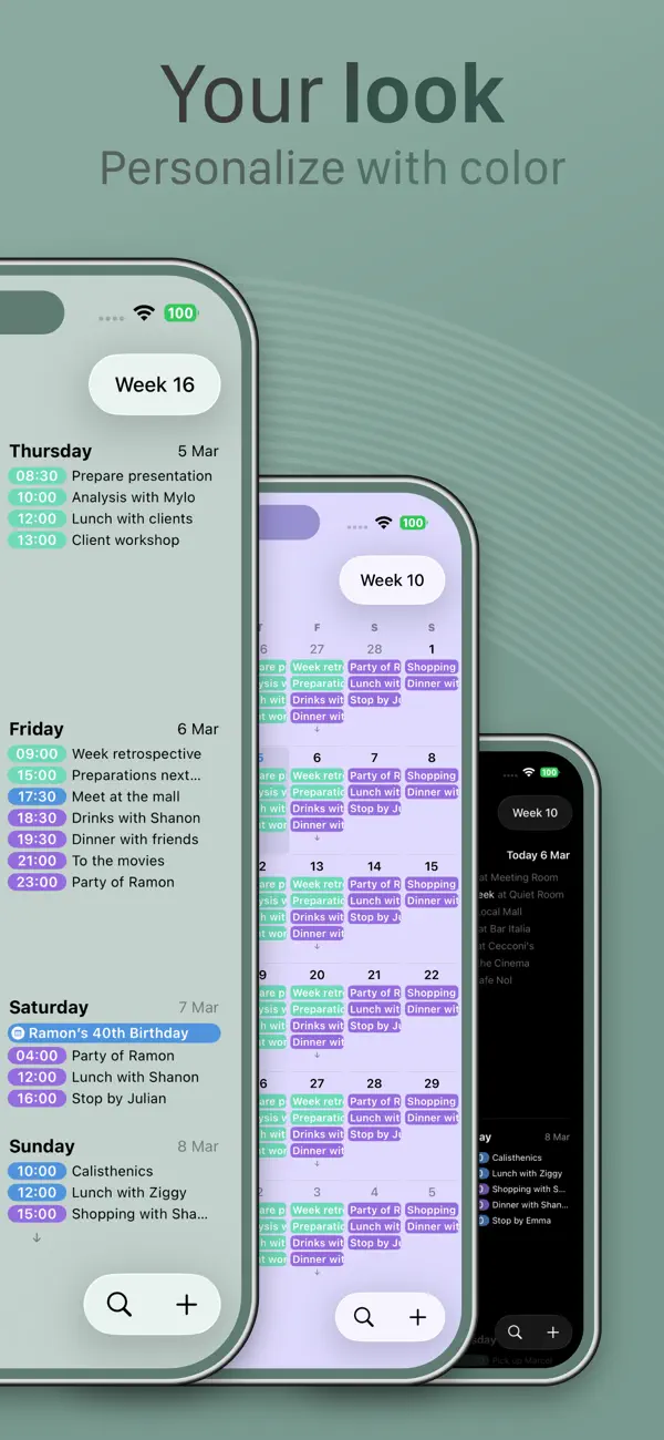 Screenshot #3 pour Agendo Week Calendar