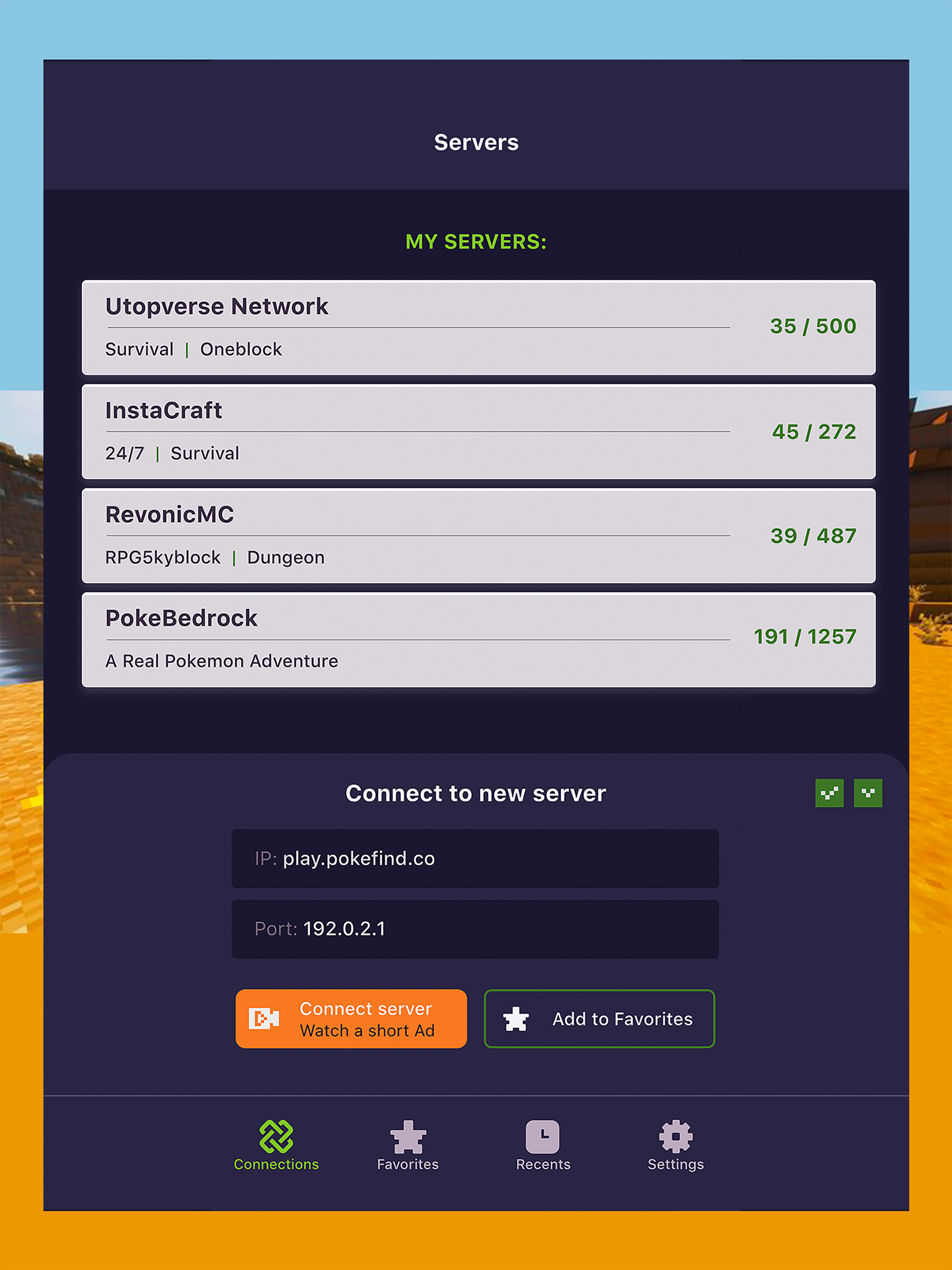 Bedrock Servers Connector