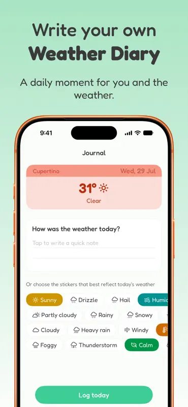 Weathered: Climate Journal screenshot 1 of 3
