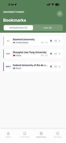 University Index screenshot