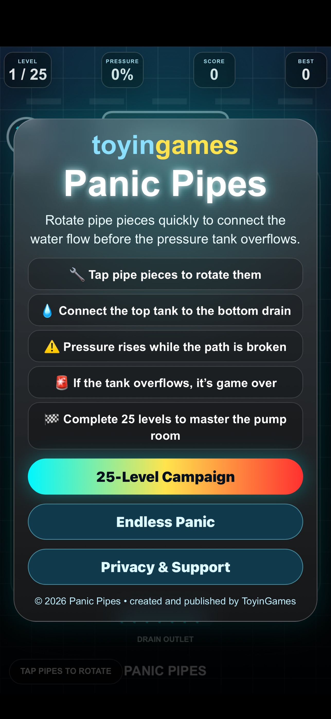 Screenshot 2 of Panic Pipes