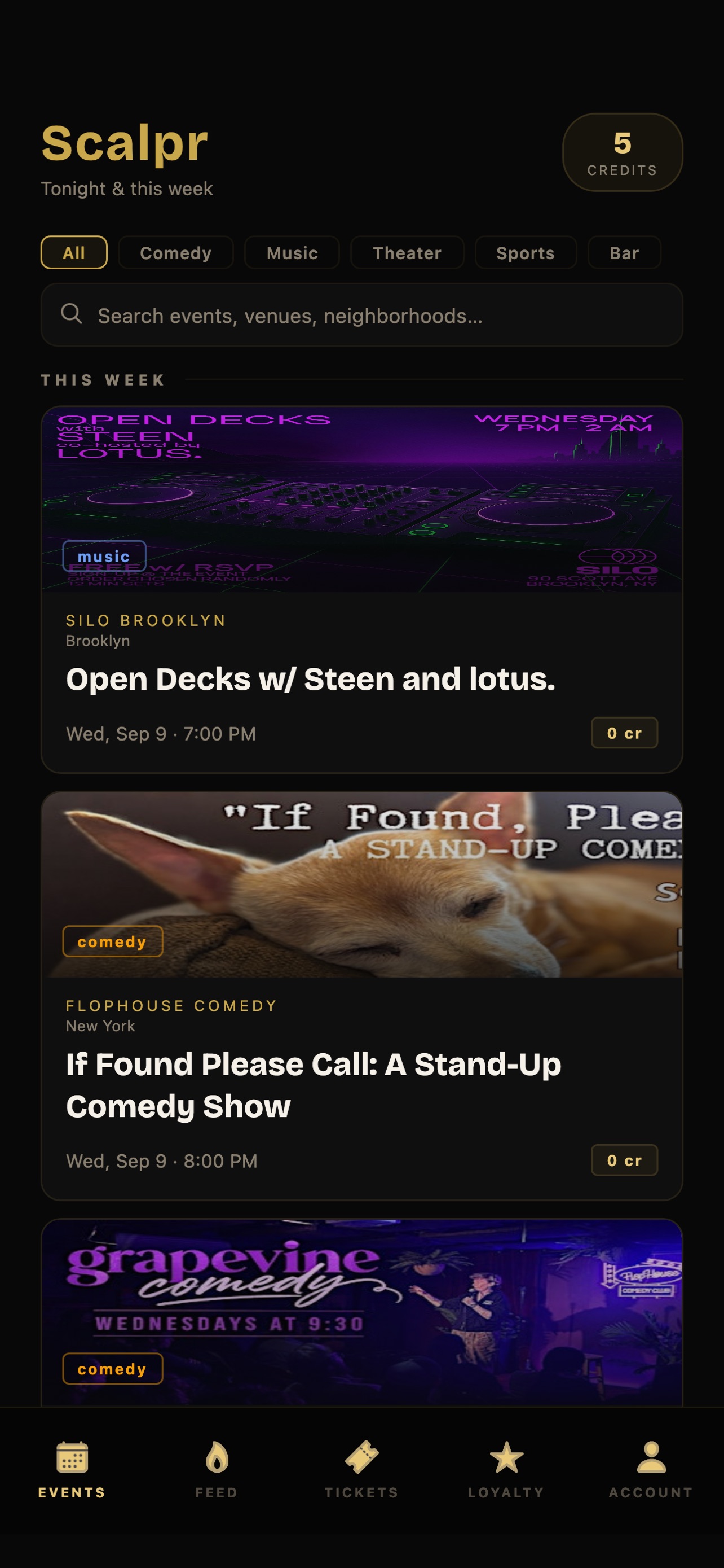Screenshot 1 of Scalpr Club