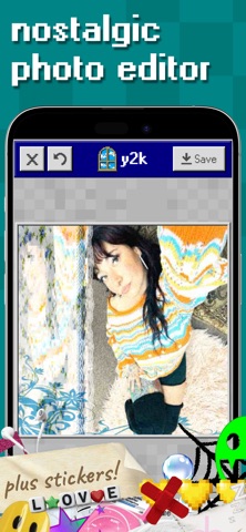 y2k: 2000s photo editor screenshot