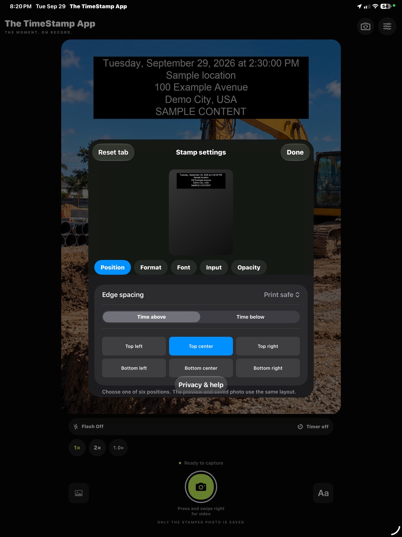 Screenshot 9 of The TimeStamp App