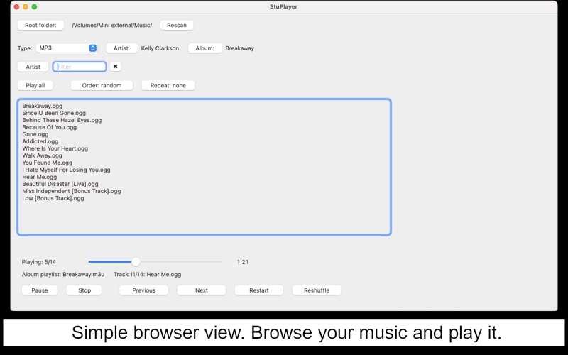 StuPlayer app screenshot
