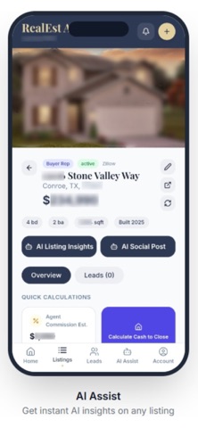 RealEst: AI Real Estate Agents screenshot