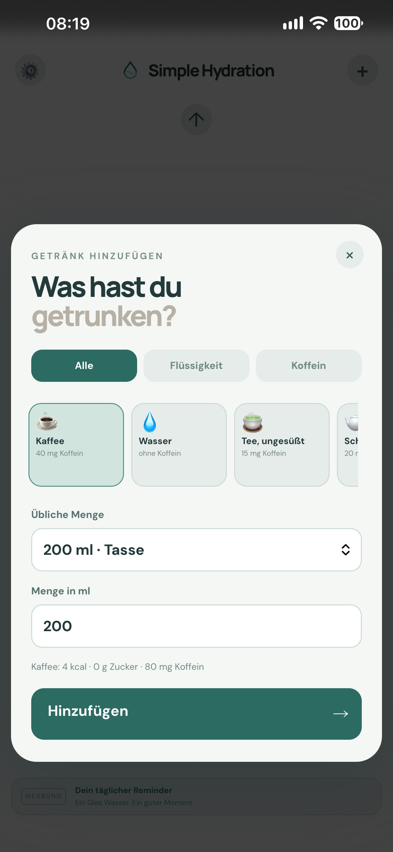 Screenshot 3 of Simple Hydration