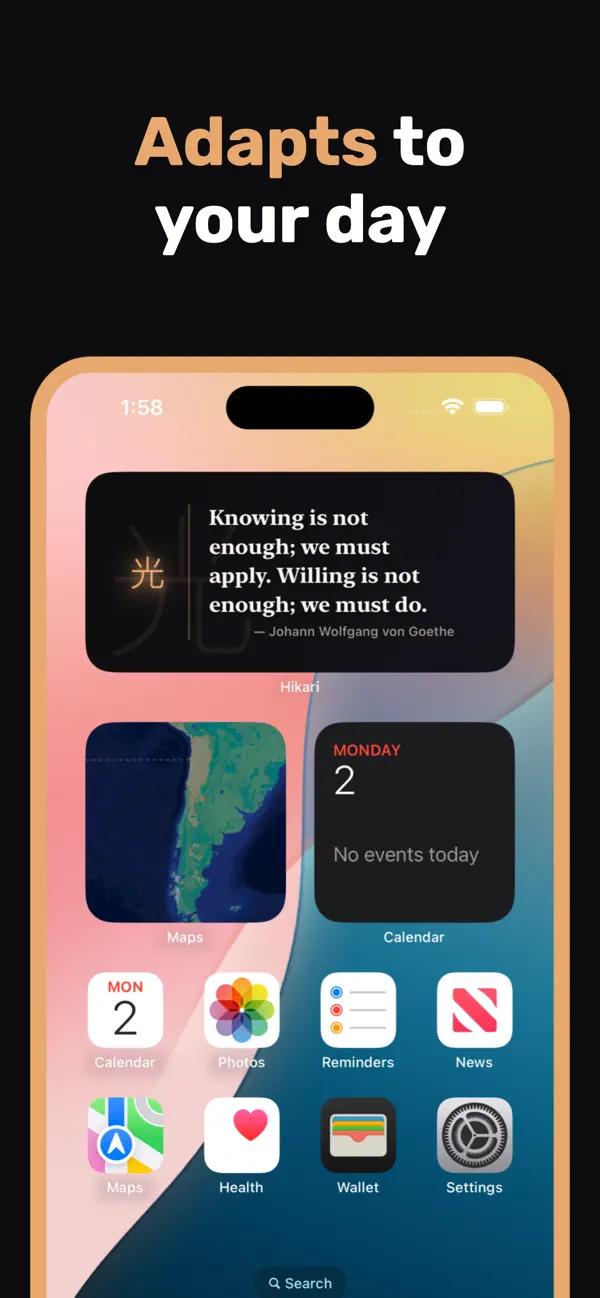 Screenshot #3 pour Hikari - Daily Quotes Widget