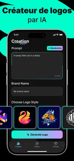 Capture d'écran de Logo Maker - Création IA sur iPhone 2