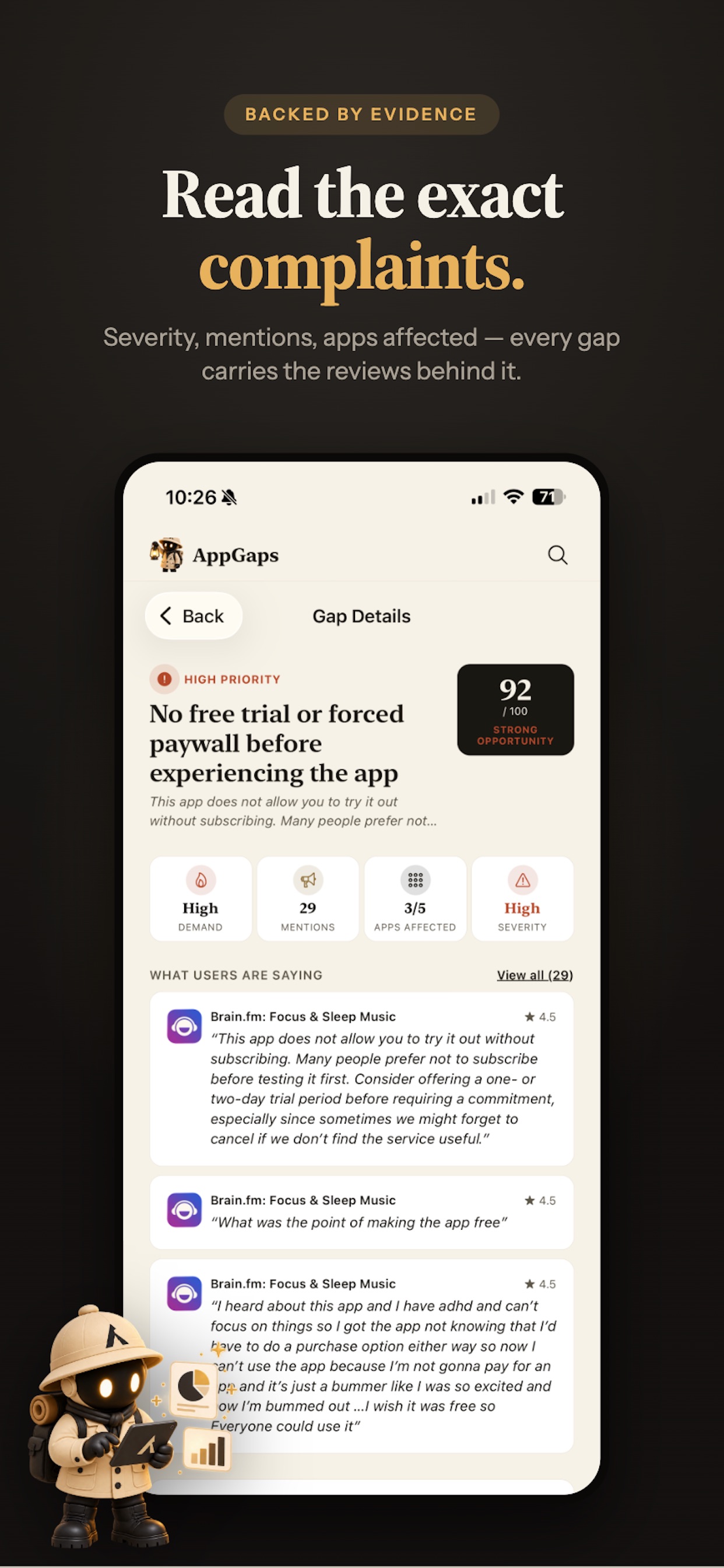 Screenshot 4 of AppGaps - App Review Insights