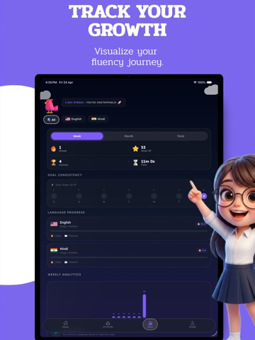 Fluencio: AI Language Learning iPad screenshot