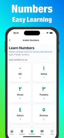Arabic Alphabet & Number iPhone screenshot