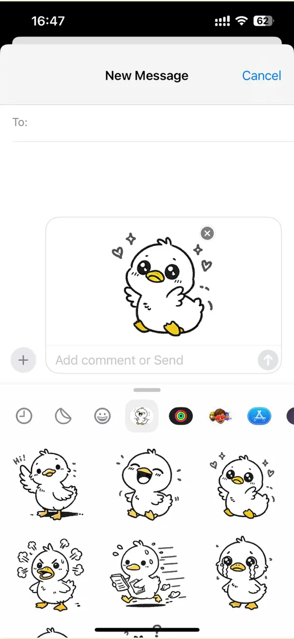 Screenshot #3 pour Adorable Duck Stickers