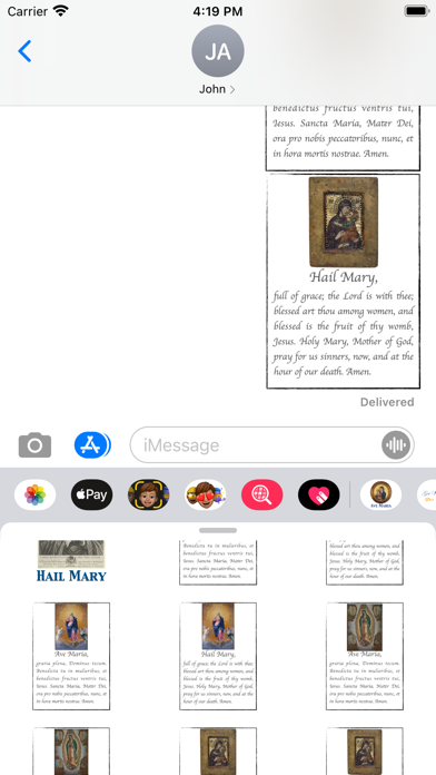 Ave Maria stickers Screenshot