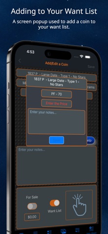 Seated Liberty Dime iPhone screenshot