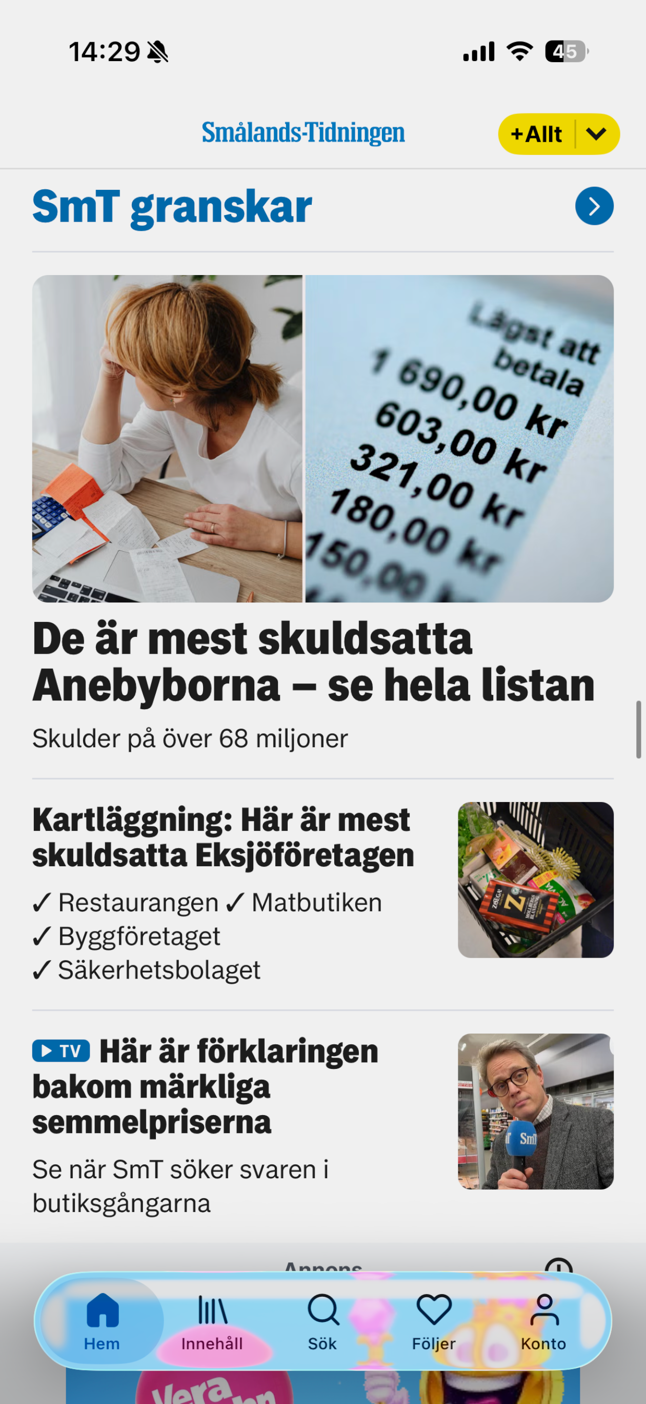 Smålands-Tidningen screenshot 3