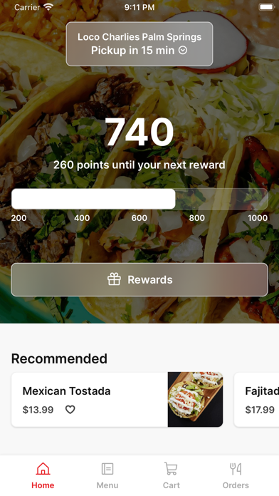 Loco Charlies iPhone screenshot 1 - Food & Drink app