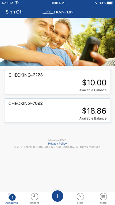 Franklin State Bank Screenshot
