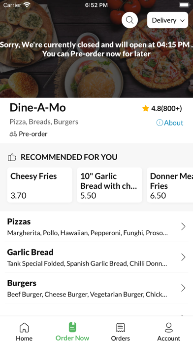 DineAMo Screenshot