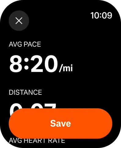 Strava Apple Watch Screenshot