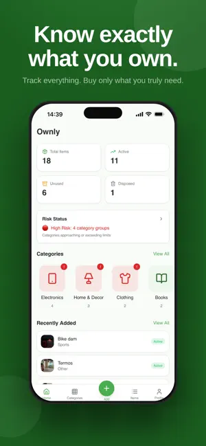 Ownly - Personal Inventory App screenshot 1