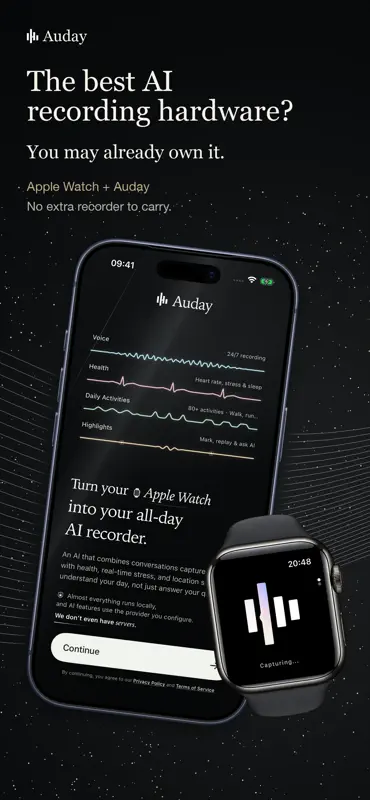 Auday - All-Day Watch Recorder screenshot 1 of 9