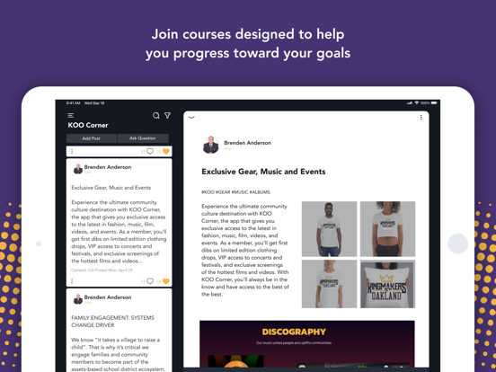 KOO Corner iPad screenshot 5 - Social Networking app