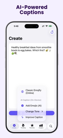 Hashtag Generator & Caption AI iPhone screenshot