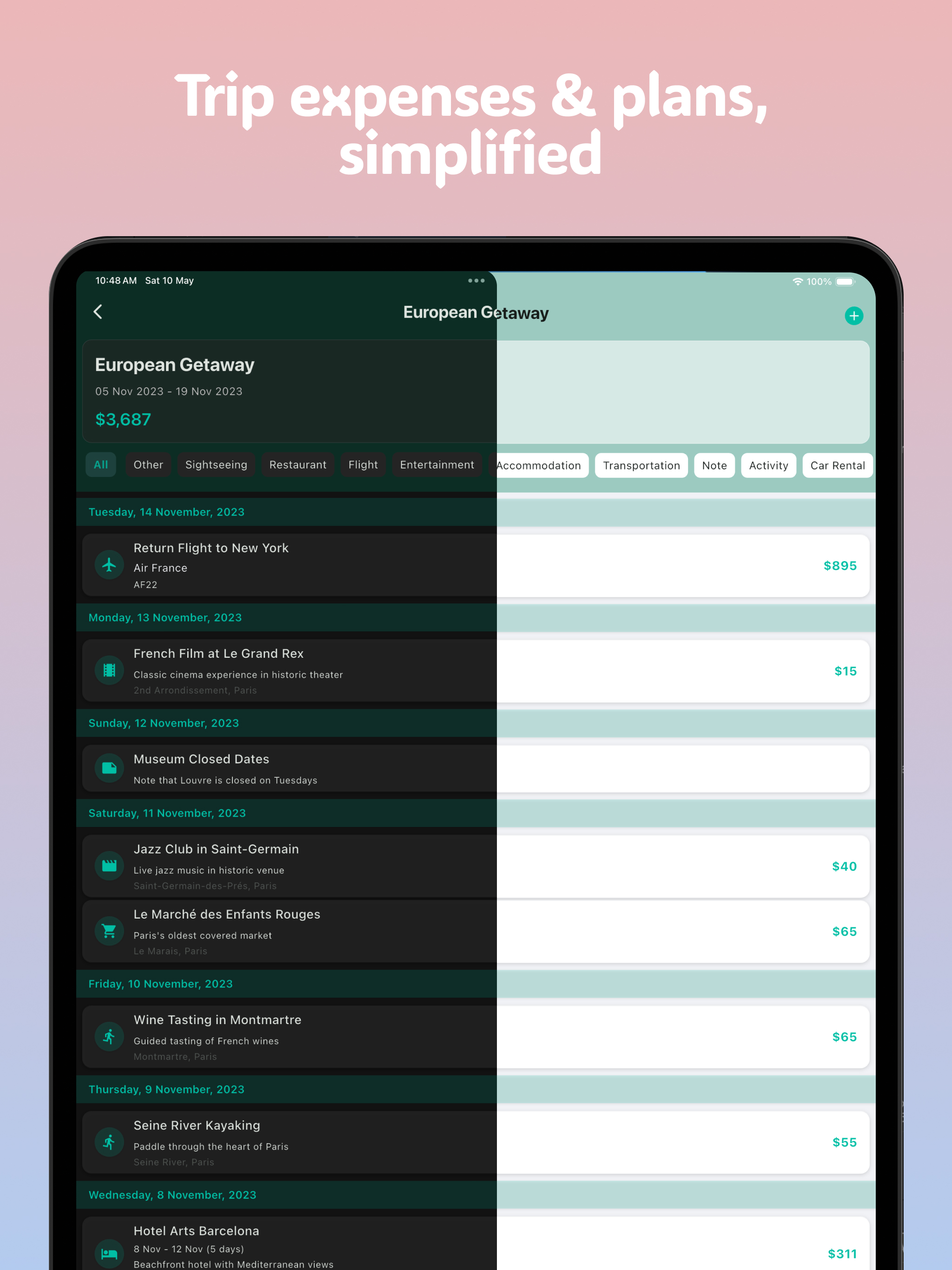 Itinerary planner: RoamR screenshot 9
