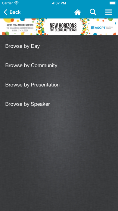 ASCPT Meetings Screenshot