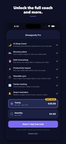 Sleepgoody: Sleep Debt Coach screenshot 5
