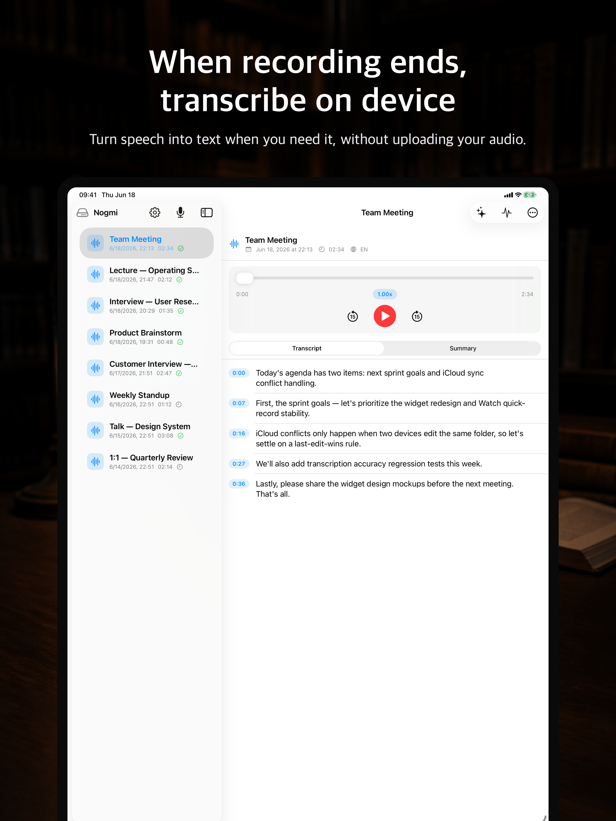 Nogmi: Record & Transcribe screenshot 13