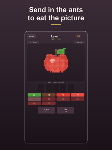 Pixel Feast: Food Sort iPad screenshot