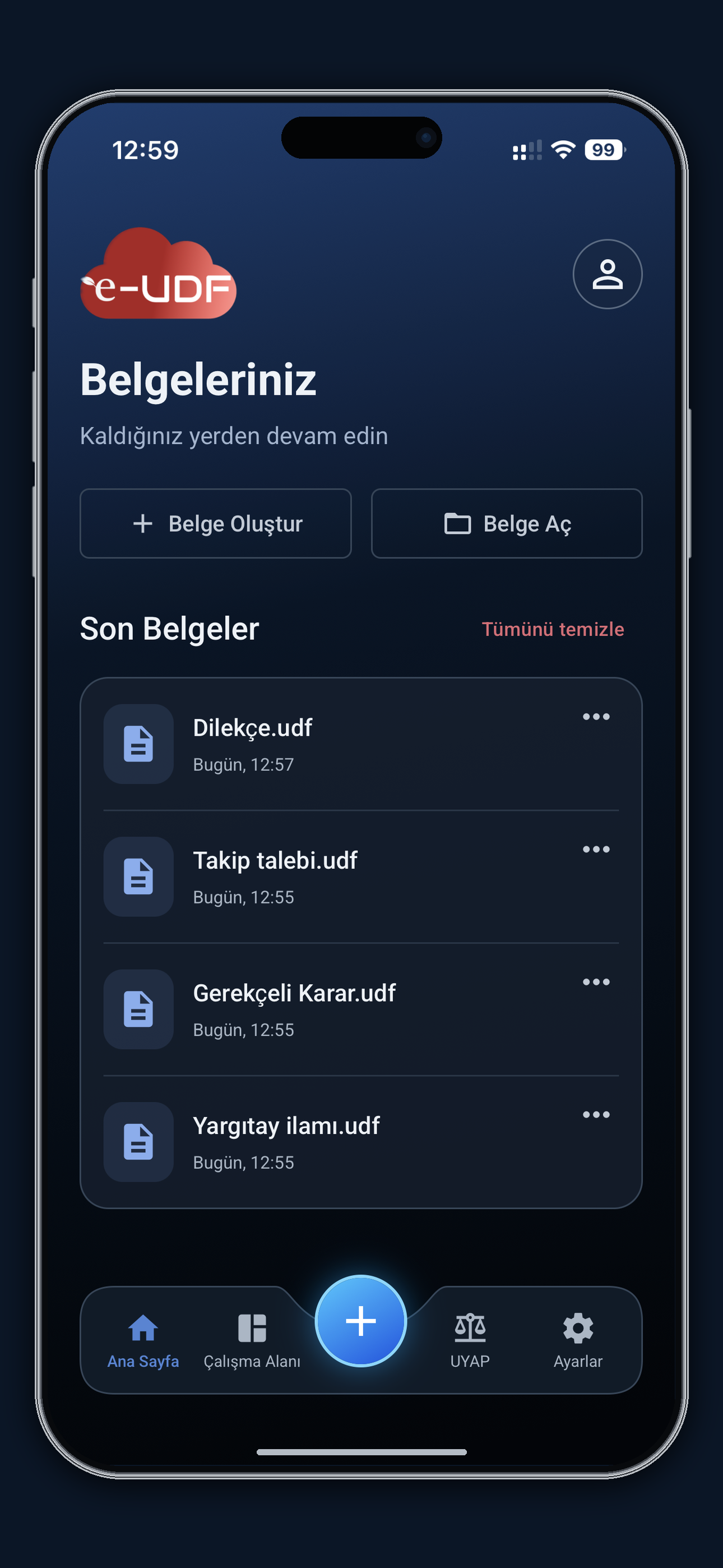 e-UDF | Belge Editörü