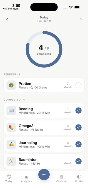 Momentum: Build Habits screenshot 1