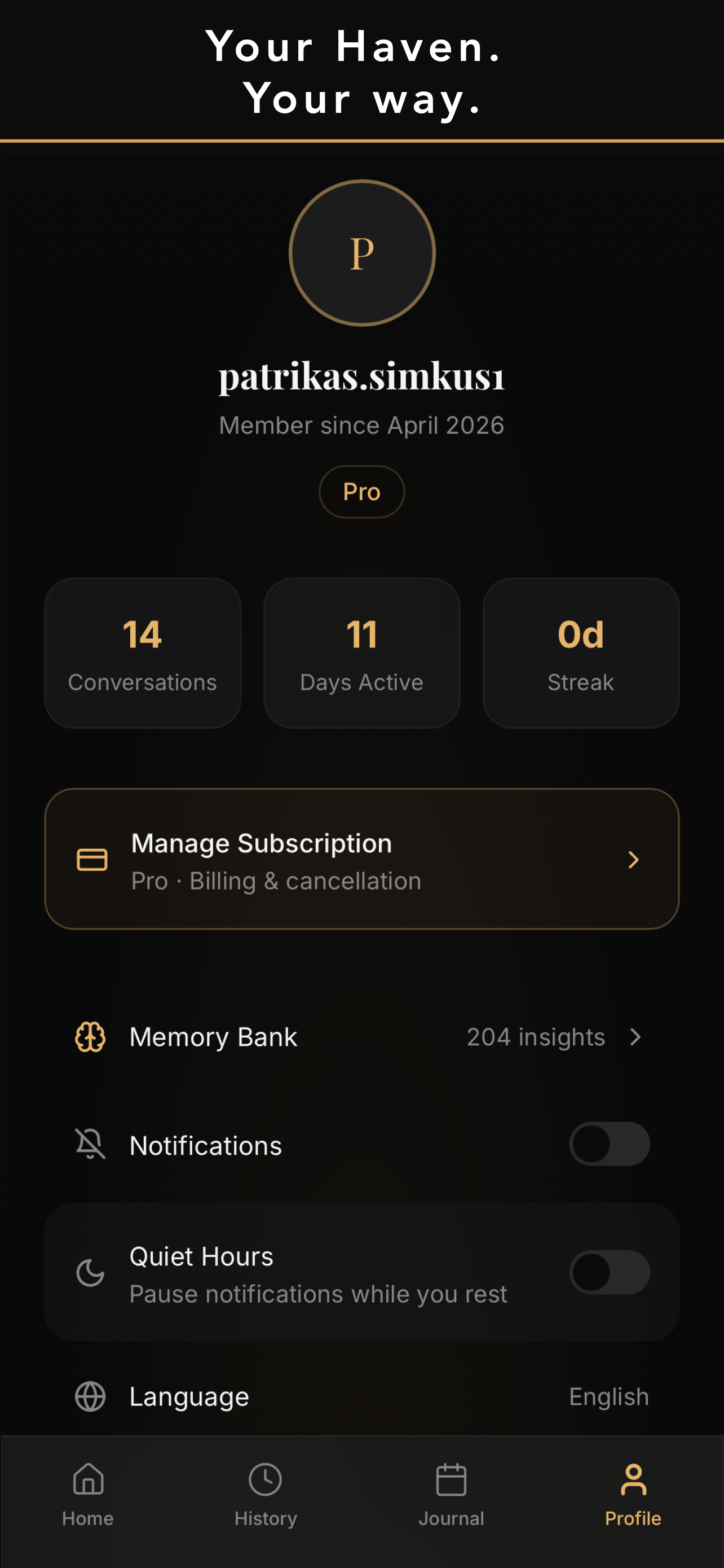 Haven - AI Companion