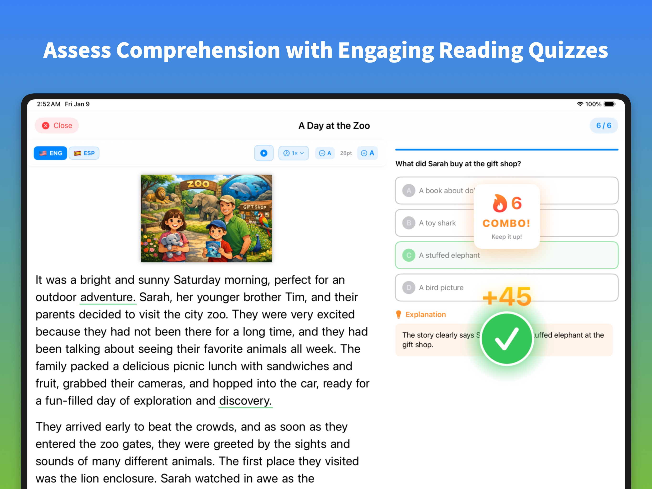 Reading Comprehension-Grade 4 screenshot 5