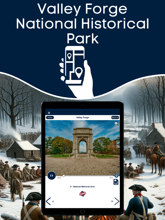Valley Forge Historical Park iPad screenshot 1 - Travel app