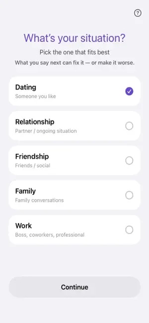What do I say next? screenshot 2