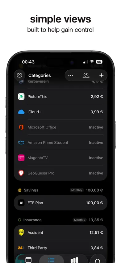 ClutterFree Expenses screenshot 2