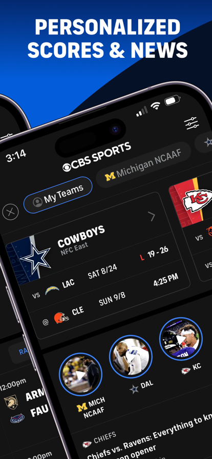CBS Sports App: Scores & News Screenshots