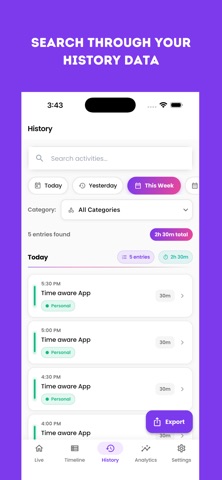 Time Aware - Voice Time Track Screenshot 4 of 10