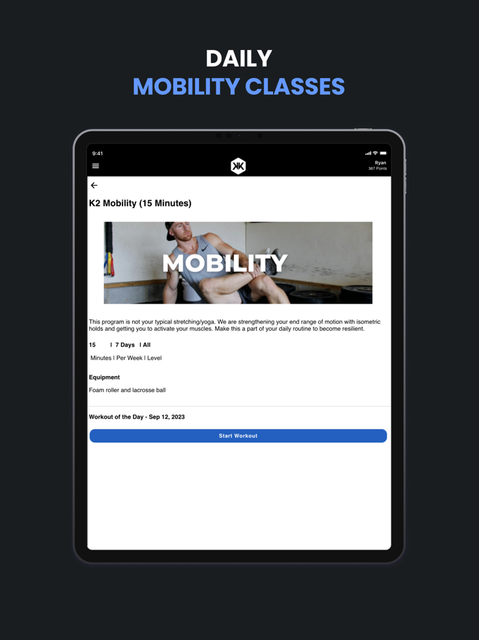 K Squared Fitness Training App