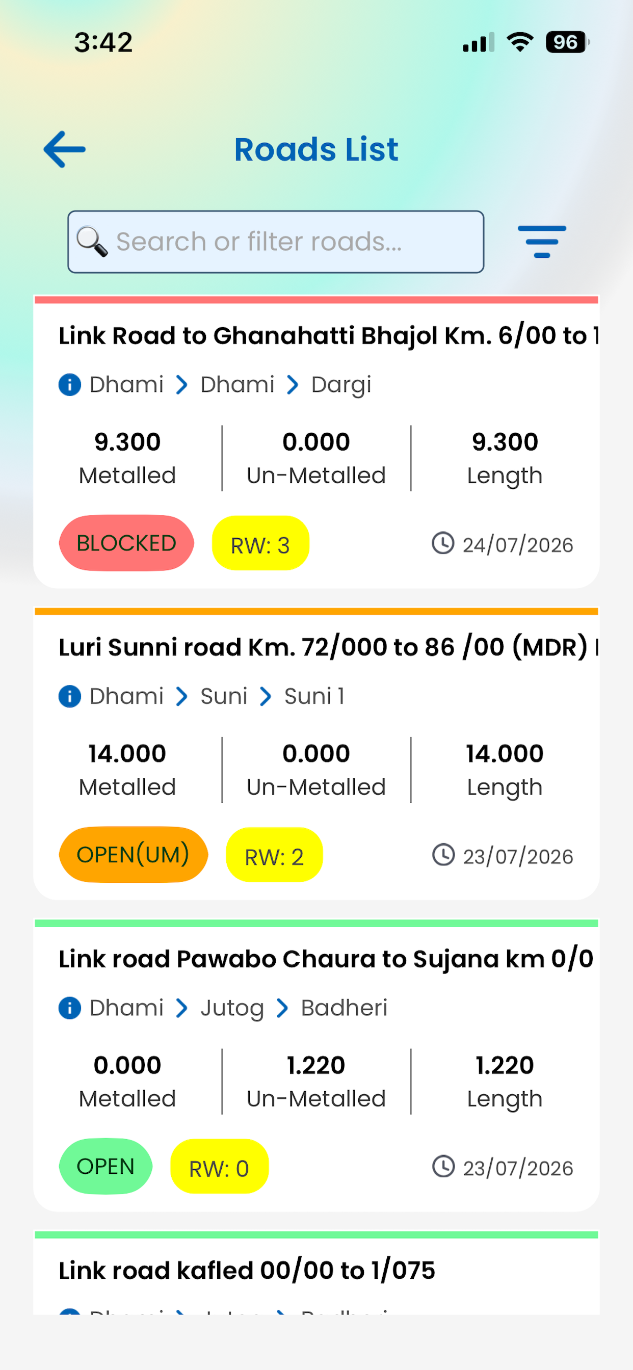 Road Status Information System screenshot 5