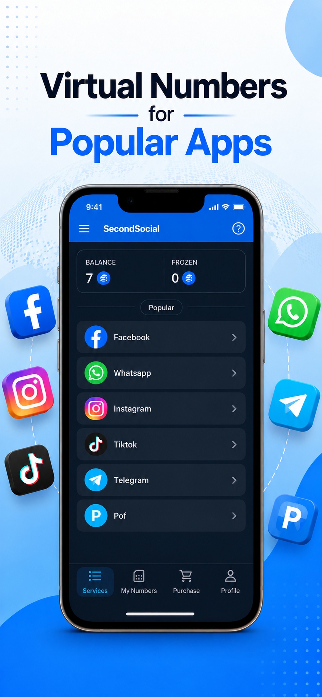 Screenshot 1 of Second Social: Virtual Number