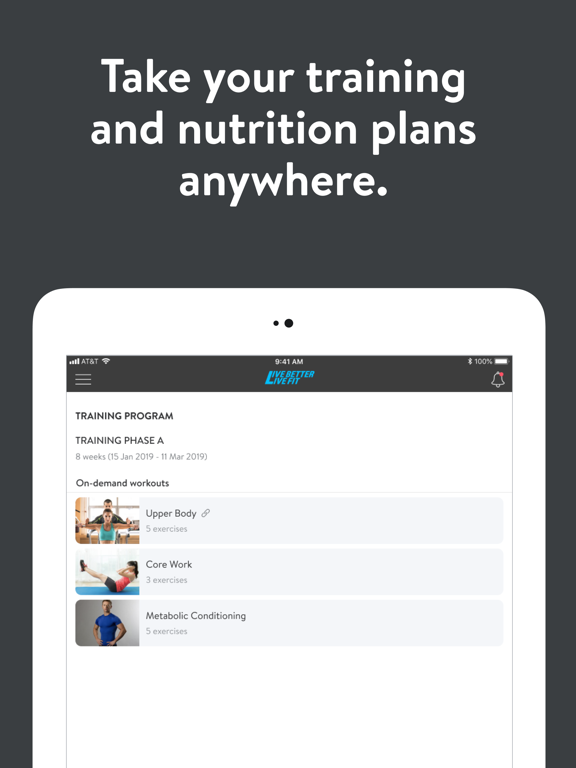 Live Better Fitness iPad screenshot 3 - Health & Fitness app