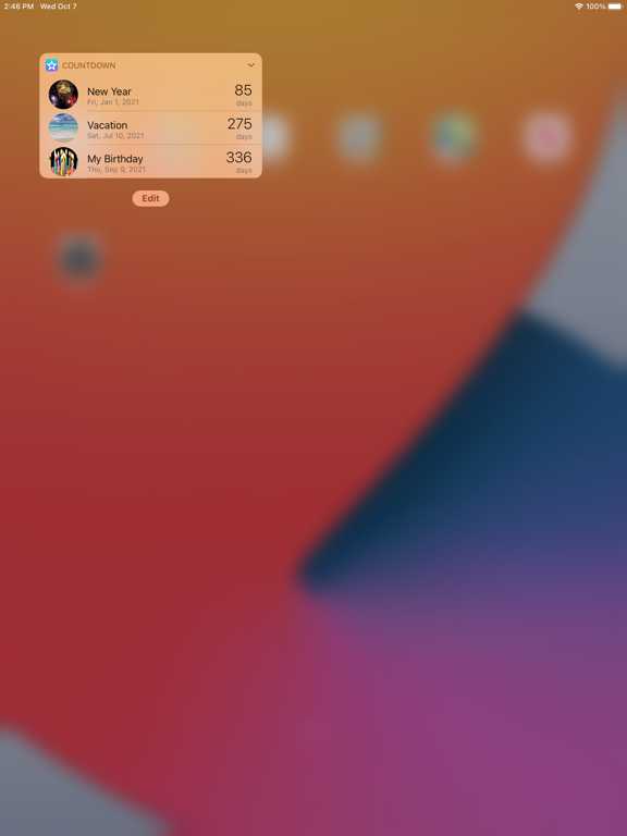 Countdown Star (Ad-Free) iPad screenshot 7 - Entertainment app