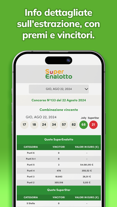SuperEnalotto Risultati Screenshot
