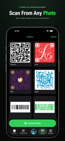 Green QR & Barcode Scanner screenshot